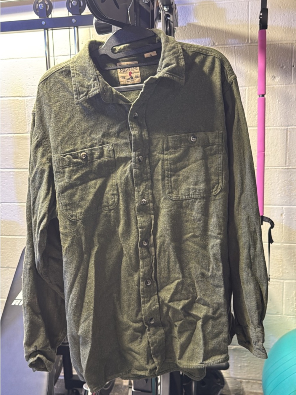 RedHead Olive Green and Plaid Casual Button-Down Shirts - both for $30